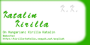 katalin kirilla business card